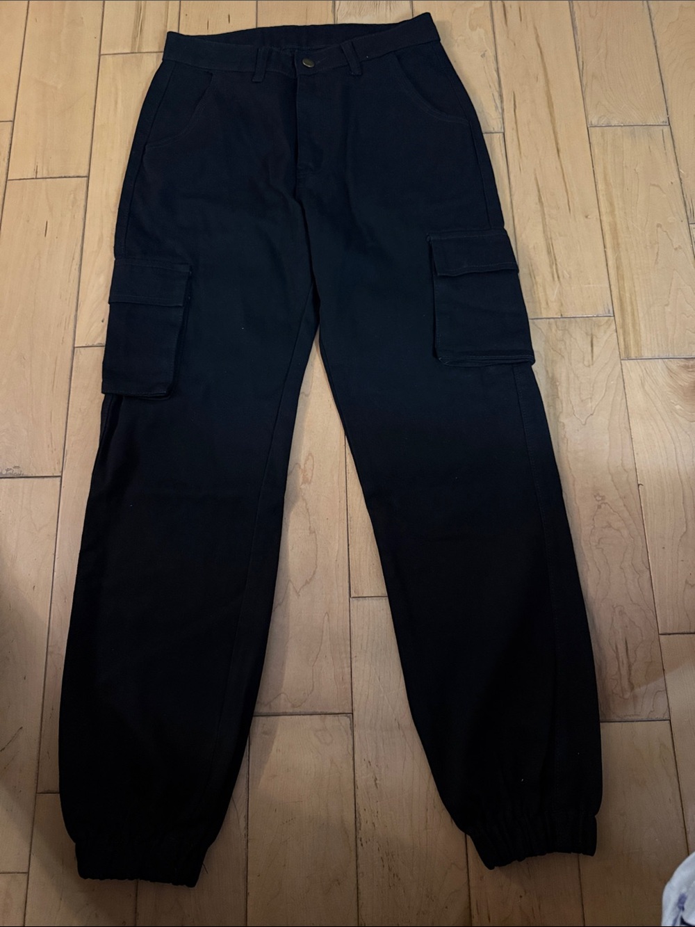 Men's Black Cargo Jogger Pants